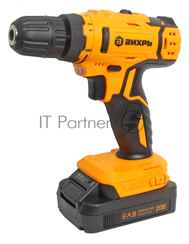 Дрель-шуруповерт аккумуляторная Вихрь ДА-К20/2А 900/72/14/56