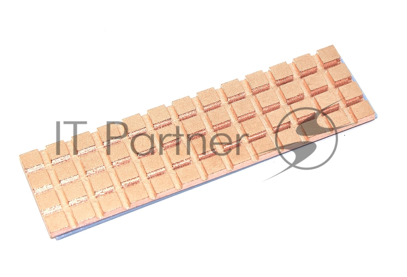 Медный радиатор для М.2 SSD с термопрокладкой 0,5 мм, 70х20х2 мм