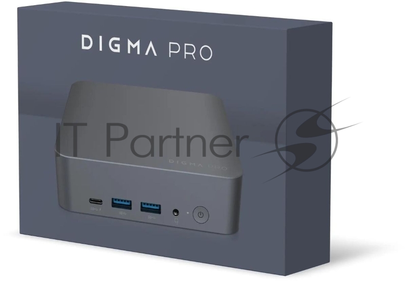 Неттоп Digma Pro Minimax X1 серый DPP5-8DXW02 i5 12450H (2) 8Gb SSD512Gb UHDG Windows 11 Professional GbitEth WiFi BT 1000W