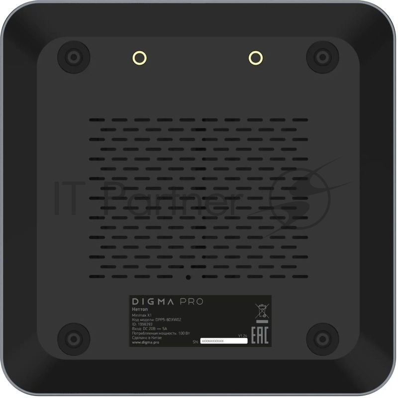 Неттоп Digma Pro Minimax X1 серый DPP5-8DXW02 i5 12450H (2) 8Gb SSD512Gb UHDG Windows 11 Professional GbitEth WiFi BT 1000W