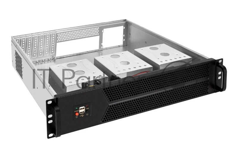 Серверный корпус ExeGate Pro 2U450-06 <RM 19, высота 2U, глубина 450, БП 2U-400ADS, 2*USB>
