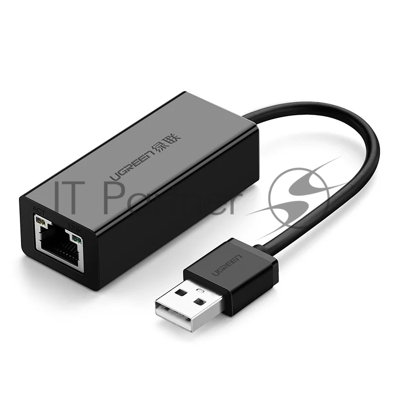 Сетевой адаптер Adapter UGREEN CR110 USB 2.0 A To 100Mbps Ethernet Adapter, Black