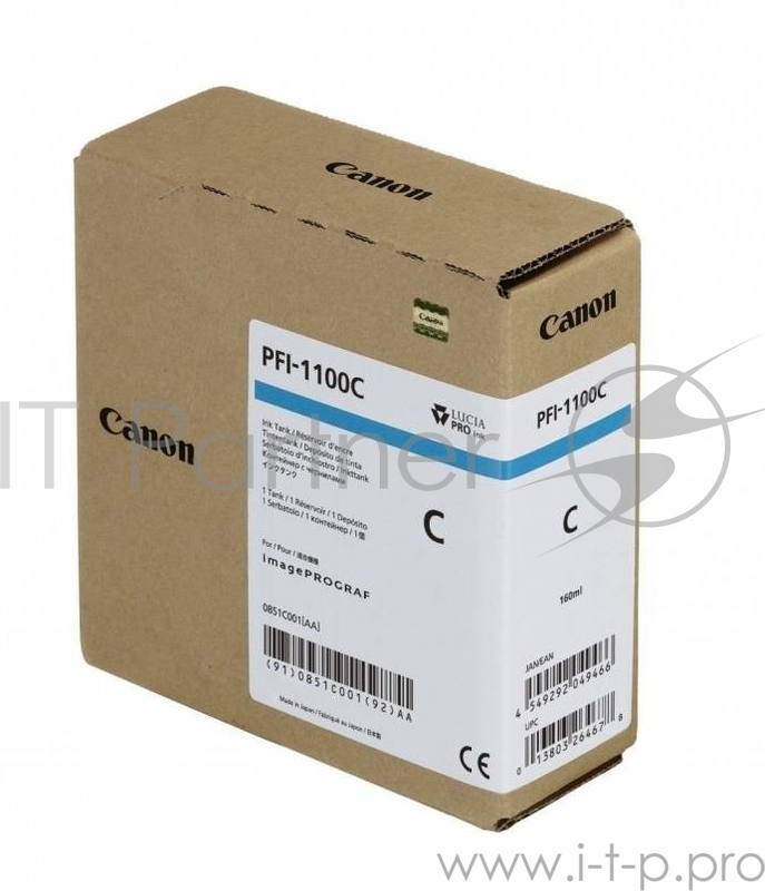 Струйный картридж Canon PFI-1100C (Cyan) (0851C001)