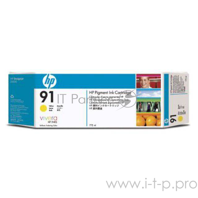 Картридж струйный HP №91 C9485A желтый x3уп. для HP DJ Z6100