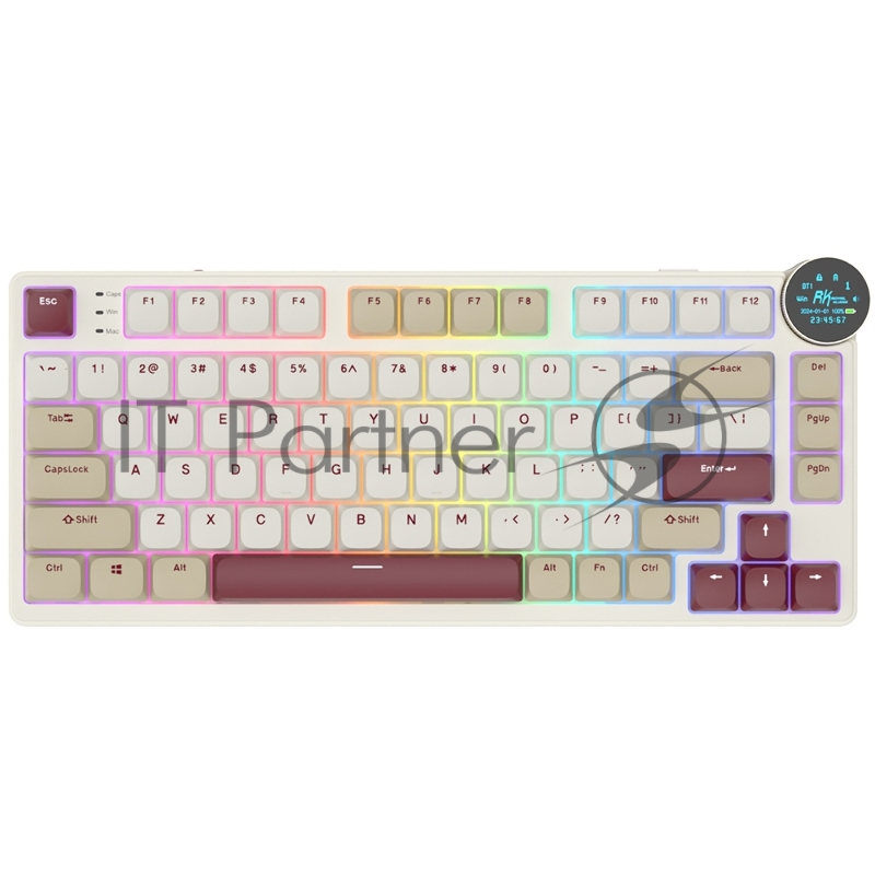 Клавиатура Royal Kludge RK N80 Red switch/Rosy Clouds