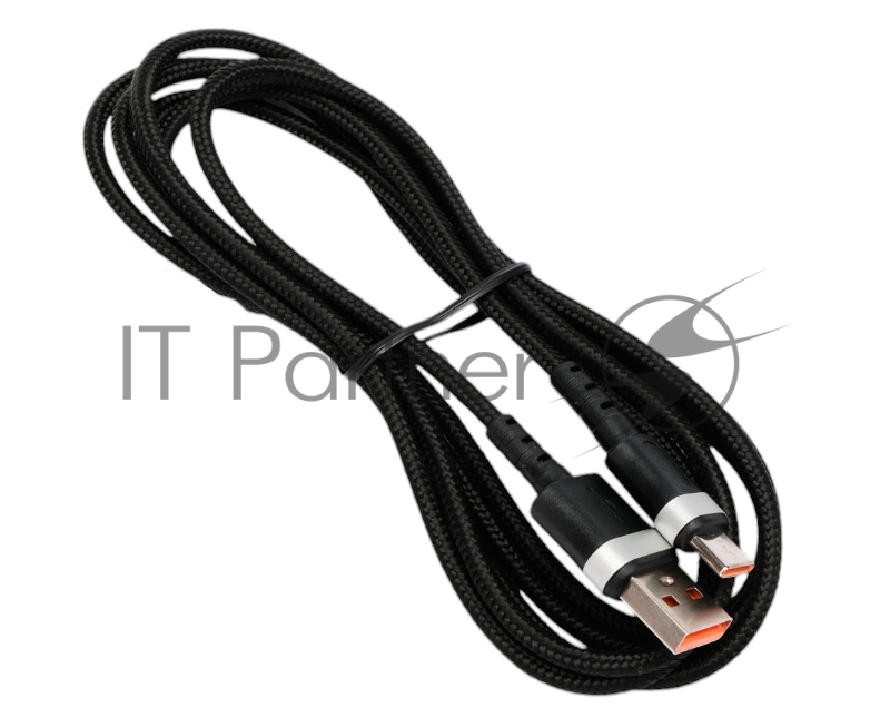 Кабель USB2.0 Cablexpert CCP-USB2-AMCM-66W-1.8M, AM/Type-C, 6A, 66Вт, QC3.0, оплетка, медь, 1.8м, черный, пакет