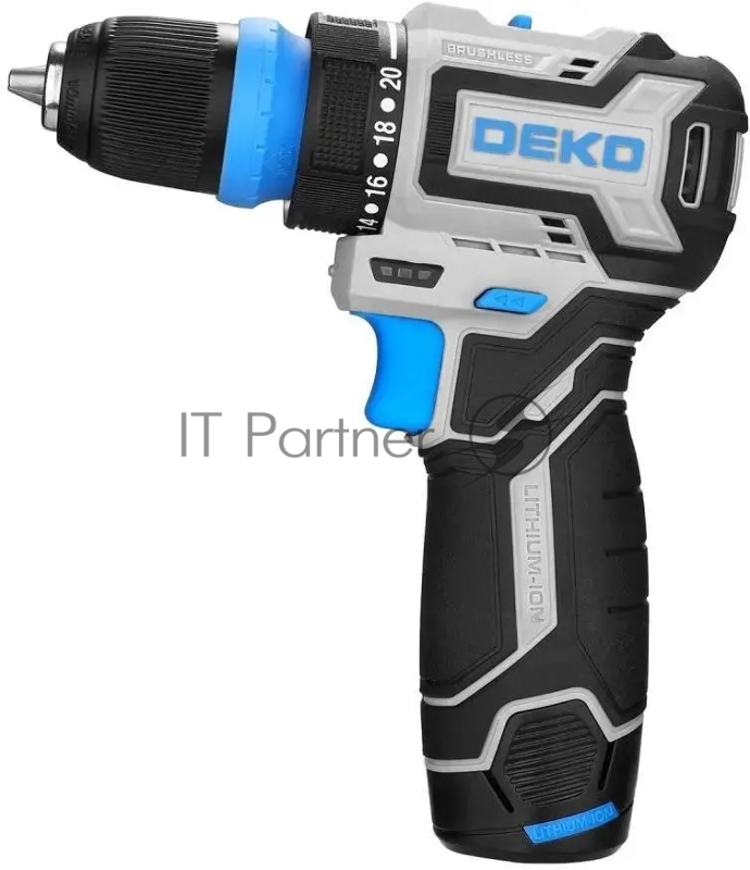 Дрель-шуруповерт Deko Loner 12V Pro аккум. патрон:быстрозажимной (кейс в комплекте) (085-1121)