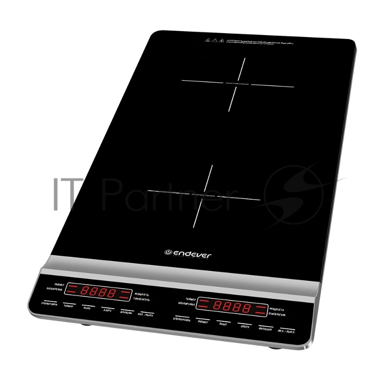 Плитка электрическая индукционного типа с двумя конфорками ENDEVER Skyline IP-67, черный, мощность 1800 Вт+1300 Вт, диаметр посуды 12-26 см, 2 шт/уп
