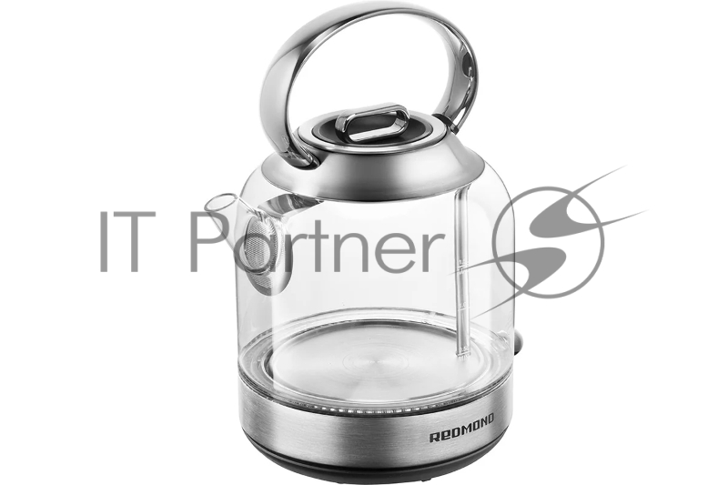 Чайник электрический Redmond KG221 1.5л. 2200Вт серебристый матовый корпус: стекло/сталь