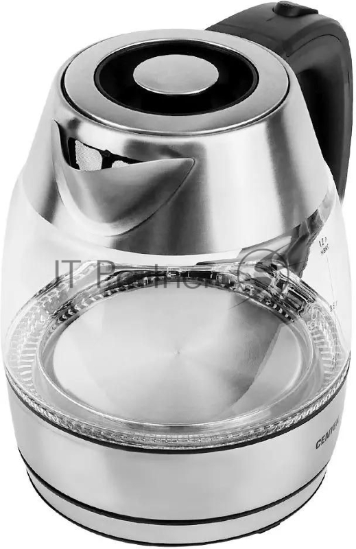 Чайник Centek CT-0018, 1.2л, 1600Вт, стекло, серебристый