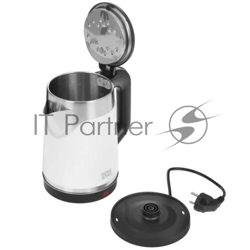 Чайник электрический Homestar HS-1043 1.7л, нержавейка и пластик, двойной корпус, белый