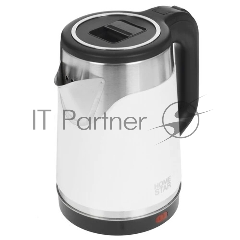 Чайник электрический Homestar HS-1043 1.7л, нержавейка и пластик, двойной корпус, белый