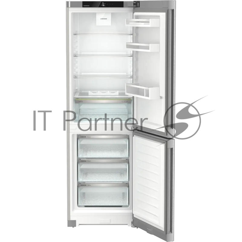 Холодильники Liebherr Pure, EasyFresh, МК NoFrost, 3 контейнера МК, в. 185,5 см, ш. 60 см, класс ЭЭ A++, внутренние ручки, двери из нерж. стали