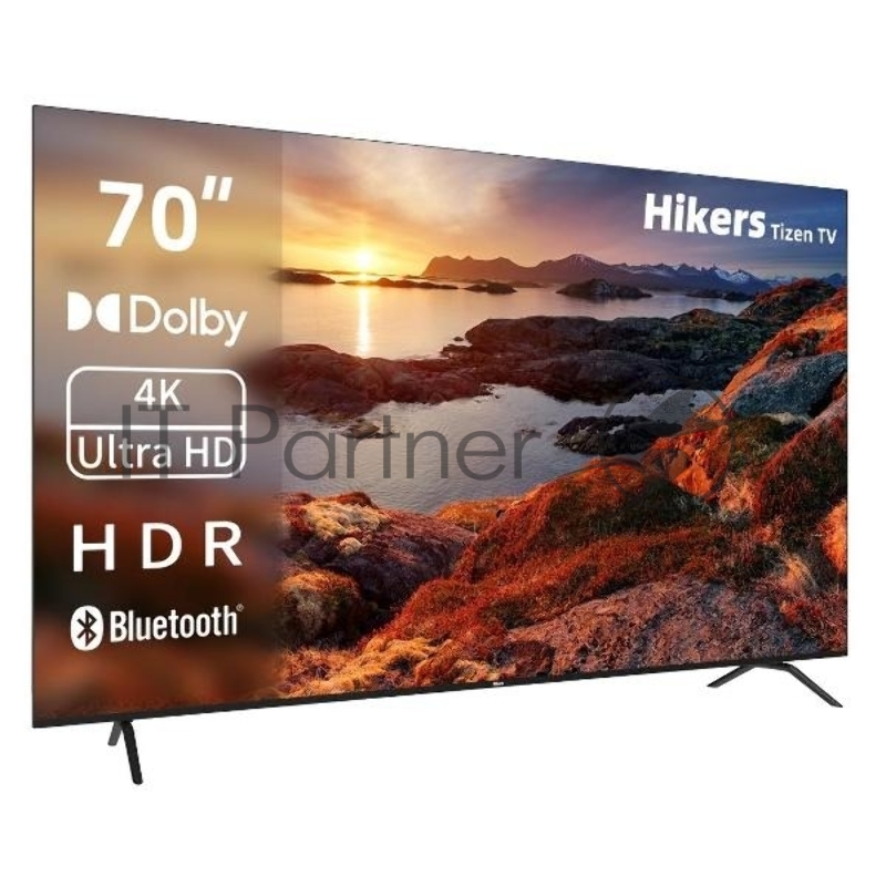 Телевизор Hikers 70 70HTU01 черный VA DirectLED UHD 4K 60Hz TizenOS
