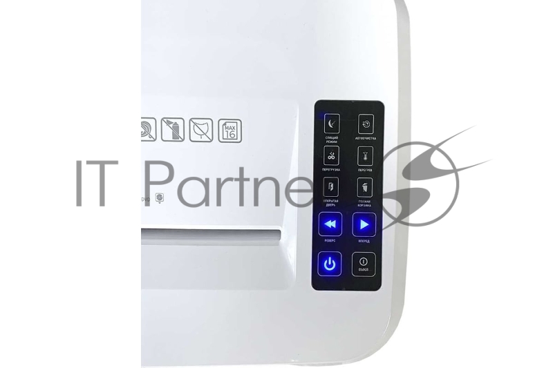 Шредер Office Kit S210N 3,9x38 белый (секр.P-4) фрагменты 16лист. 35лтр. скрепки скобы пл.карты CD