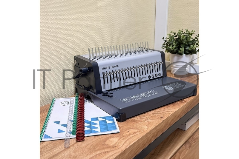 Переплетчик Office Kit B2130E A4/перф.35л.сшив/макс.500л./пл (6-51мм)/электр.