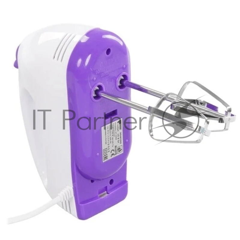 Миксер стационарный Kitfort КТ-3490 100Вт белый/фиолетовый