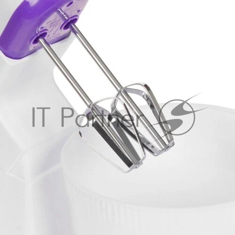 Миксер стационарный Kitfort КТ-3490 100Вт белый/фиолетовый