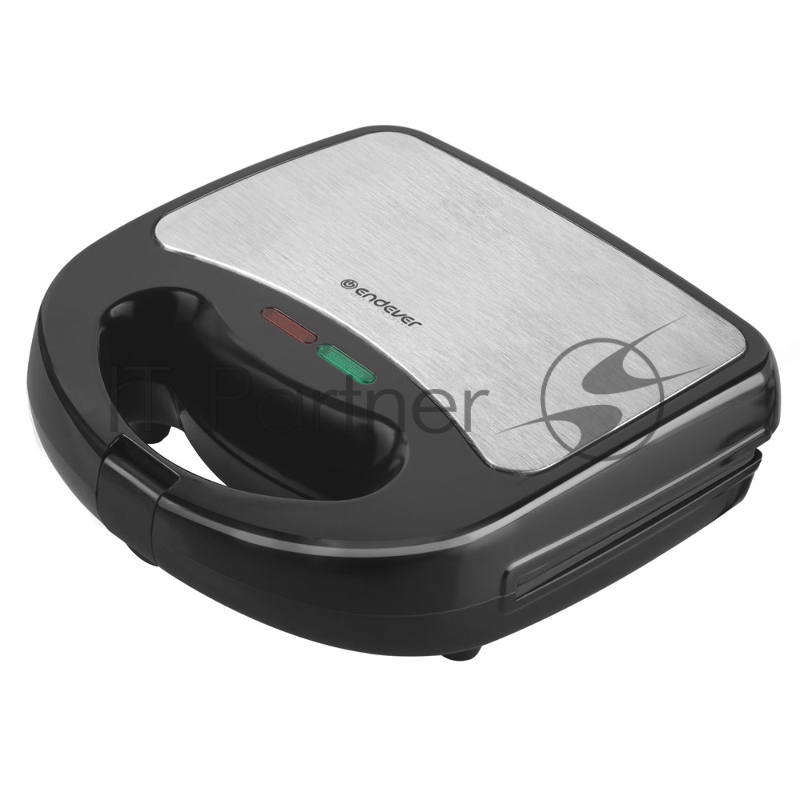 Сэндвичница электрическая Endever Skyline SM-28, черный/стальной, мощность 850 Вт