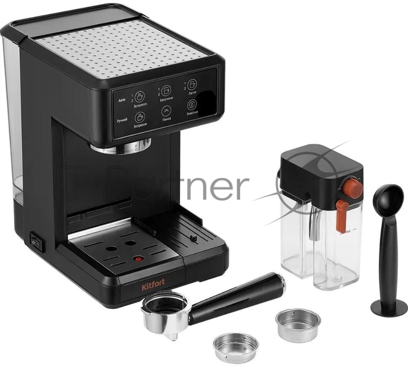 Кофеварка рожковая Kitfort КТ-7554 1350Вт черный