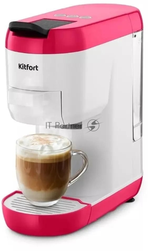Кофемашина Kitfort КТ-7405 1450Вт белый/красный