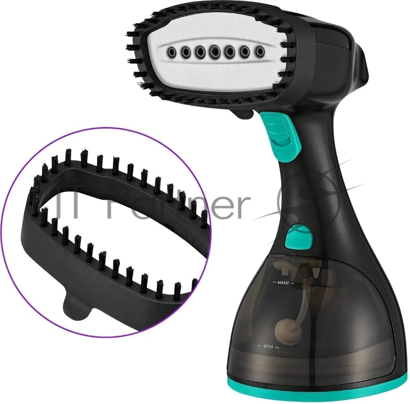 Отпариватель ручной Kitfort КТ-9121-3 1500Вт черный/бирюзовый