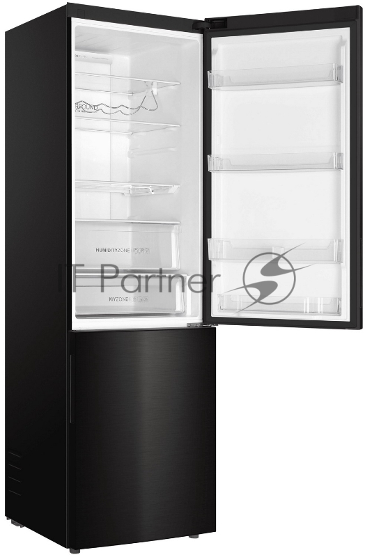 Холодильник Haier C4F740CBXGU1, черная нержавеющая сталь