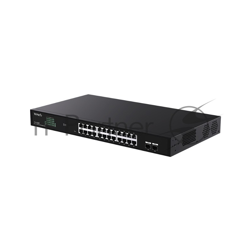 Коммутатор облачный управляемый Tenda TEG2226F, 24x1 Гбит/с, SFP 2x1 Гбит/с, установка в стойку, металлический корпус