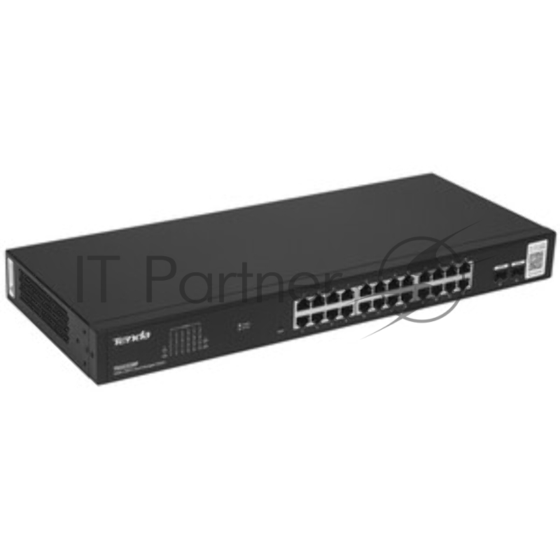 Коммутатор облачный управляемый Tenda TEG2226F, 24x1 Гбит/с, SFP 2x1 Гбит/с, установка в стойку, металлический корпус