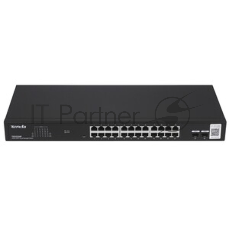 Коммутатор облачный управляемый Tenda TEG2226F, 24x1 Гбит/с, SFP 2x1 Гбит/с, установка в стойку, металлический корпус