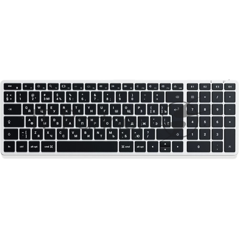 Клавиатура беспроводная Satechi Slim X2 Bluetooth Backlit Keyboard, Bluetooth, Серебристый ST-BTSX2S-RU