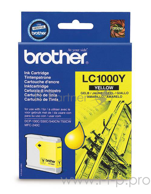 Картридж струйный Brother LC1000Y желтый для Brother DCP-130/330