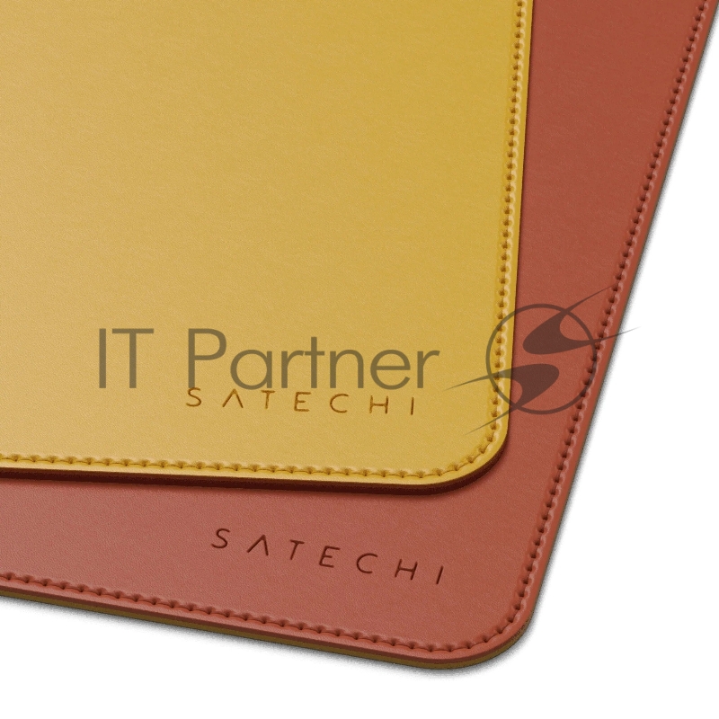 Коврик для мыши Satechi Dual Side ECO-Leather Deskmate, 585x310 мм, Желтый/Оранжевый ST-LDMYO