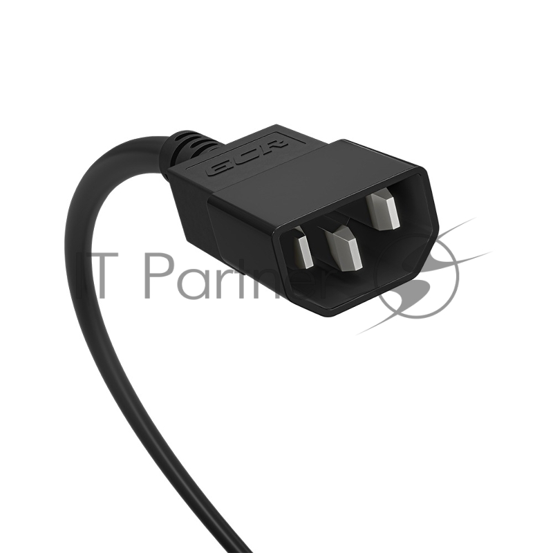 Кабель питания удлинитель GCR PROF С13 - С14, 3*1,0mm, 5.0m, черный
