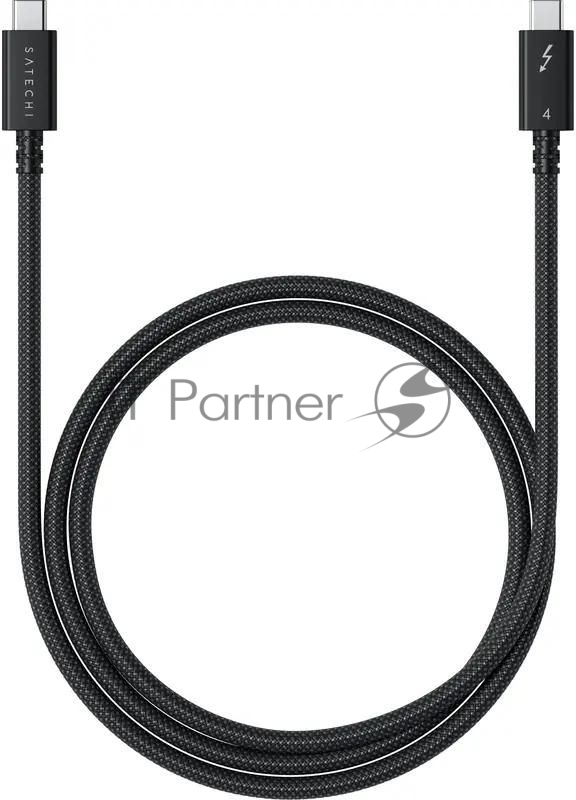 Кабель Satechi Thunderbolt 4 Pro (1m), для зарядки до 240 Вт, передачи данных и видео,Черный, ST-YTB100K