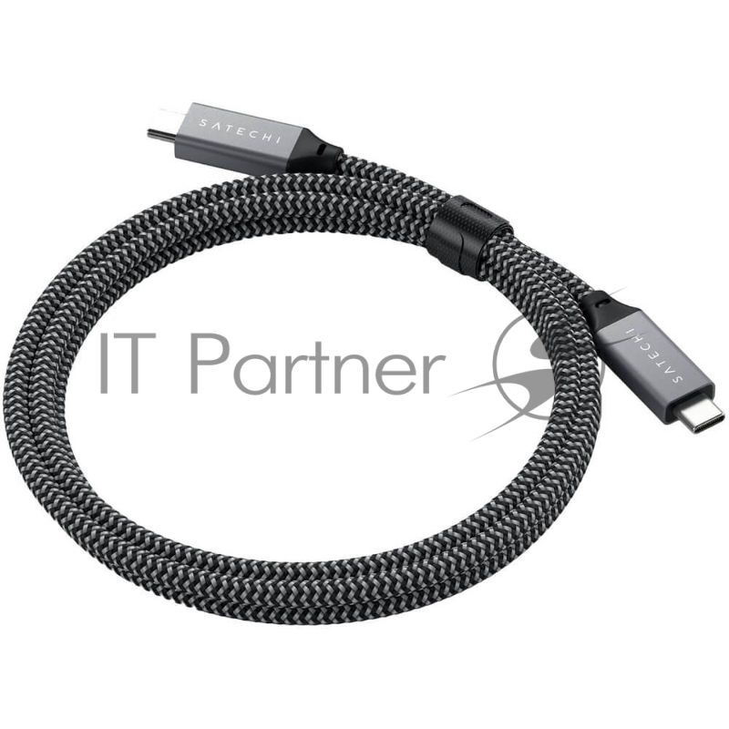 Кабель Satechi USB4 C-TO-C CABLE (0.80м) для зарядки и передачи данных (до 100W), Серый космос, ST-U4C80M