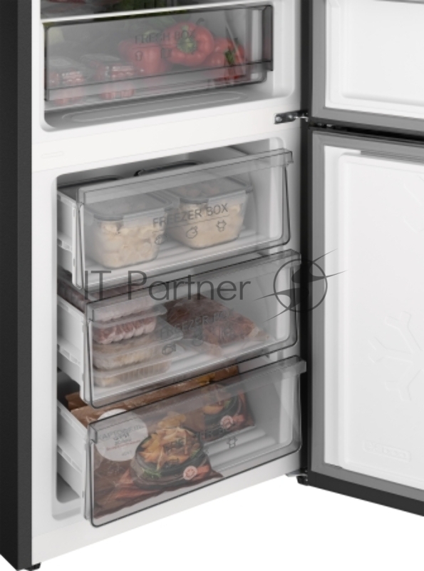 Холодильник Weissgauff WRK 185 Total NoFrost Inverter Black Inox