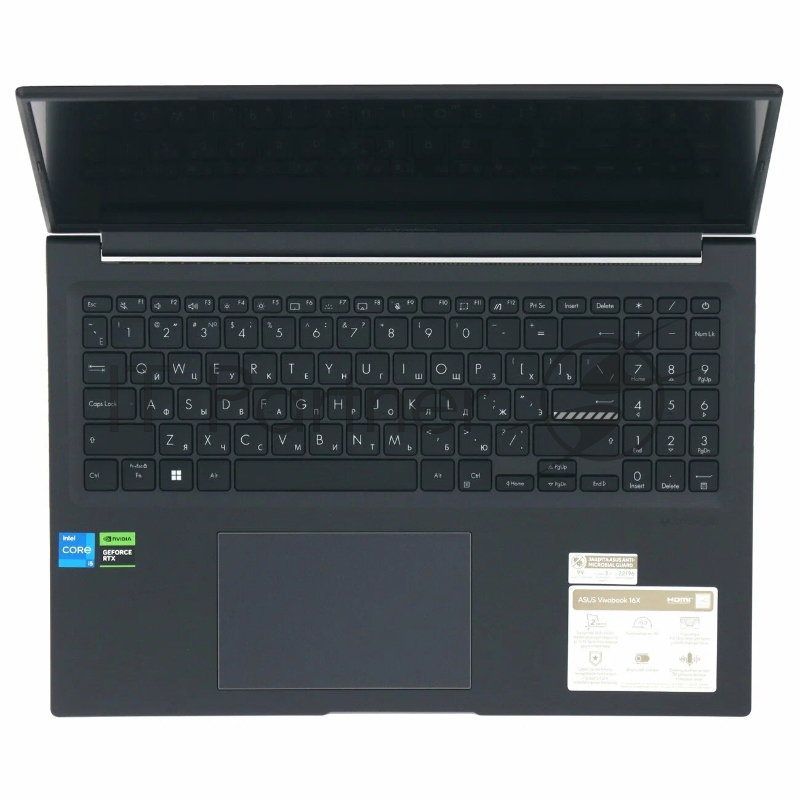 Ноутбук ASUS VivoBook 16X K3605ZF-MB336W 90NB11E1-M00DR0 Intel Core i5 12450H, 2.0 GHz - 4.4 GHz, 8192 Mb, 16 WUXGA 1920x1200, 512 Gb SSD, nVidia GeForce RTX 2050 4 Gb, Windows 11 Home, черный, 1.8 кг, 90NB11E1-M00DR0