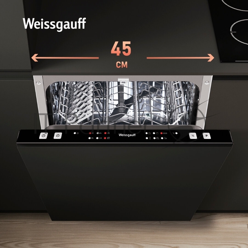 Встраиваемая посудомоечная машина Weissgauff BDW 4026, узкая