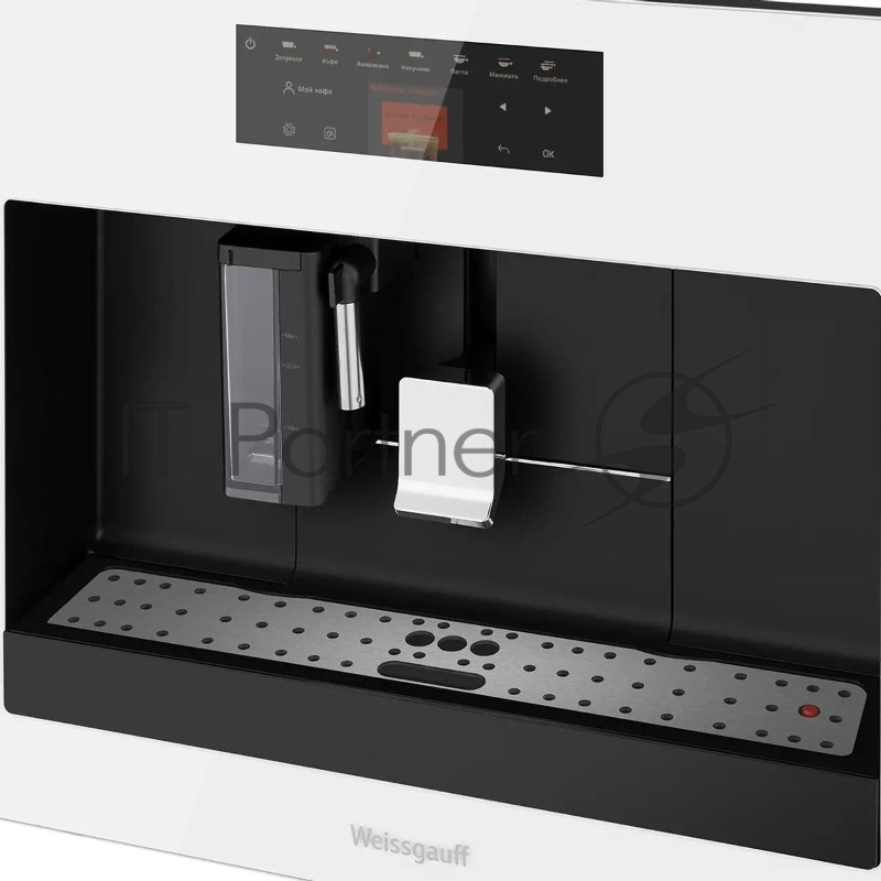 Кофемашина Weissgauff WCMI-572, Touch Cappuccino, 1400Вт, белый/черный