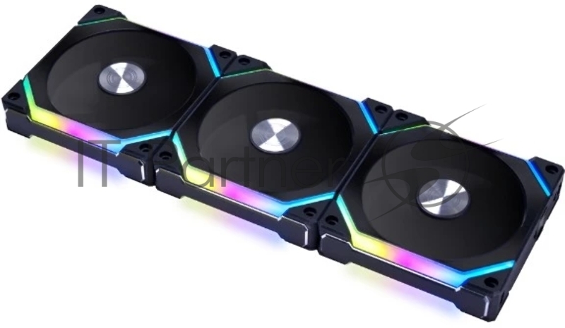 Комплект вентиляторов (3шт.) Lian Li G99.12SLV23B.R0 UNI FAN SL120 V2 Black /UF-SL120V2-3B/ 120х120х28мм (PWM, ARGB, 250-2000 об/мин, 29.2dBa)