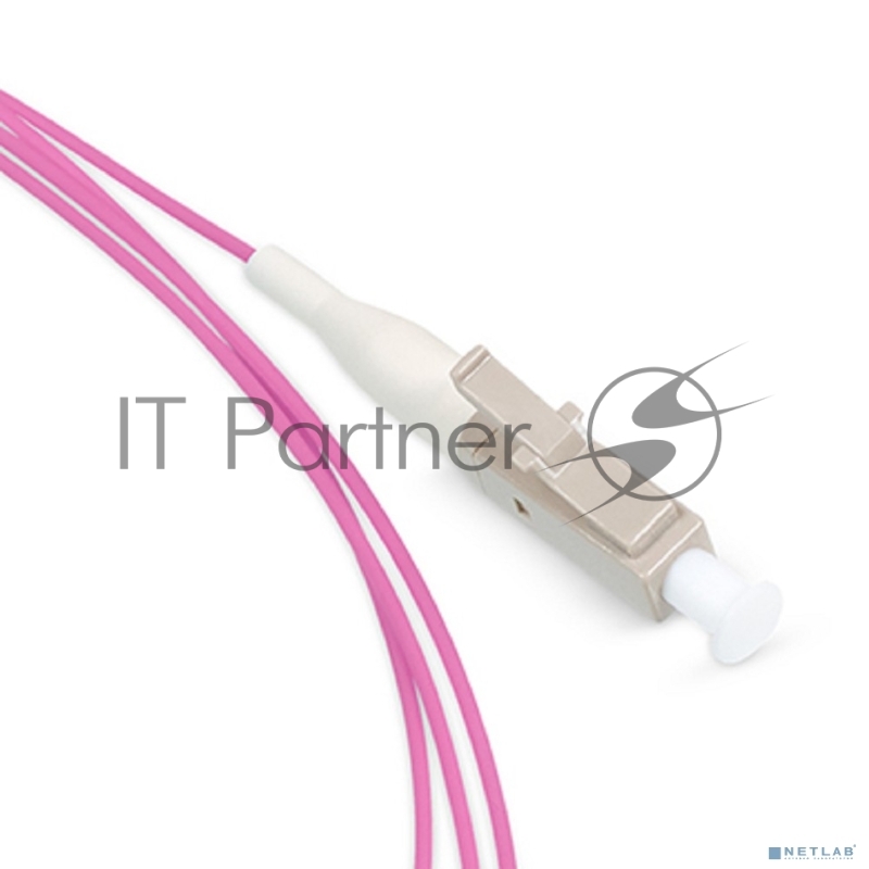 Пигтейл Cabeus, LC/UPC, OM4 50/125, 1,5м, серый хвостовик, цвет: розовый