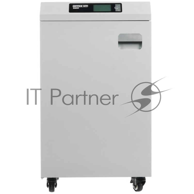 Шредер Office Kit S600 S600 1,9x15 (секр.P-5)/фрагменты/17лист./6 скобы, пл.карты/CD