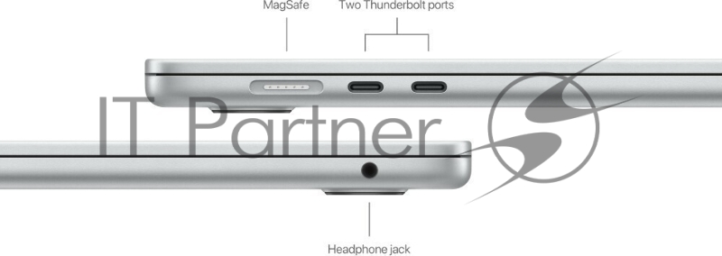 Ноутбук Apple MacBook Air A3114 серебристый MXD23LL/A M3 8 core 16Gb SSD512Gb/10 core GPU 15.3 Liquid Retina (2880x1864) macOS WiFi BT Cam