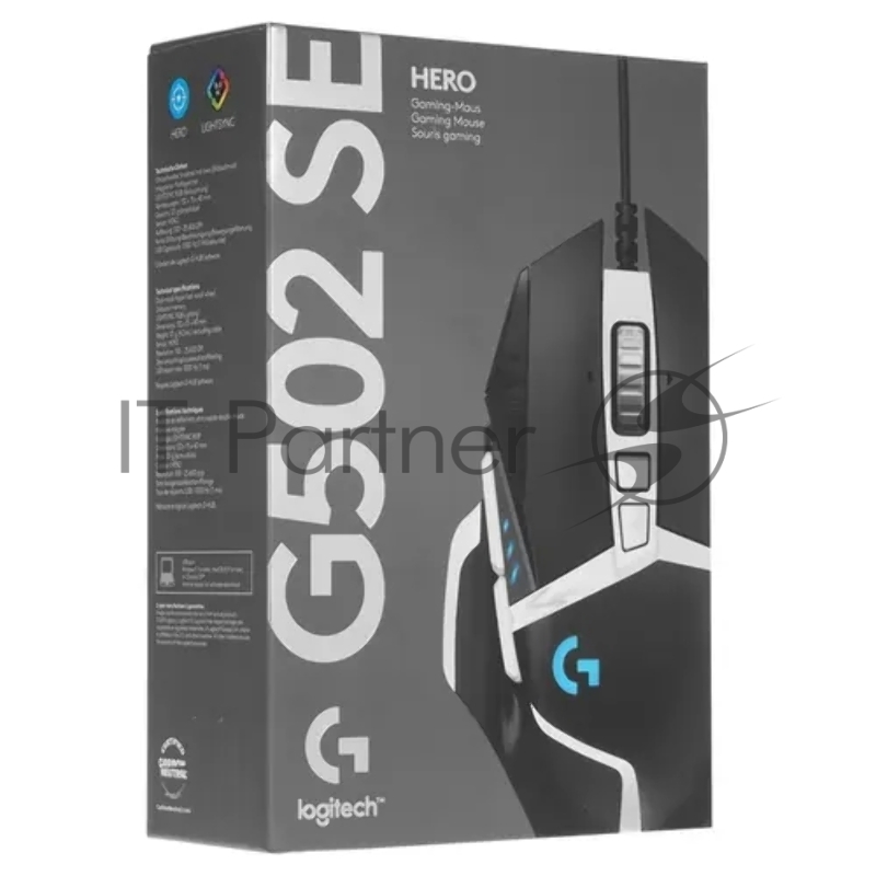 Мышь Logitech G502 SE HERO Corded Gaming Mouse <USB, Black/White, EWR2, Retail> 910-005730