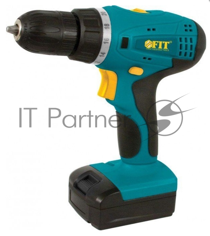 Дрель-шуруповерт аккумуляторная Fit 80194 14,4 В, 0-350/1250 об/мин, 22 Нм, 2 (Li-Ion) 1,3 Ач, 1 ч., рез. накл., кейс