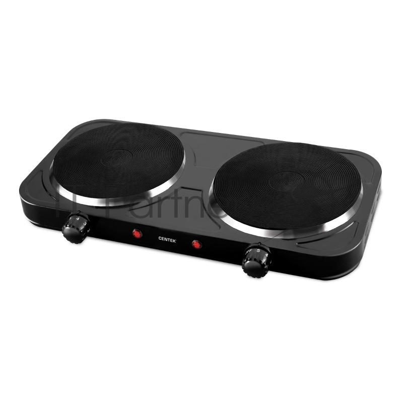 Электрическая плитка Centek CT-1507 (черный) 2конф ЧУГУН 155мм, 2000Вт, индикатор работы