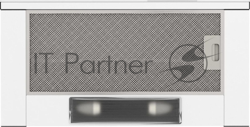 Вытяжка каминная Elikor Интегра GLASS 60П-650-В2Л белый управление: кнопочное (1 мотор)