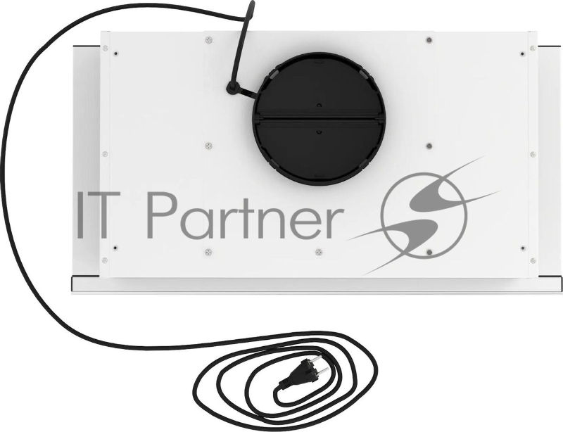 Вытяжка каминная Elikor Интегра GLASS 60П-650-В2Л белый управление: кнопочное (1 мотор)