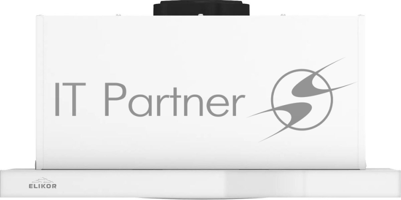 Вытяжка каминная Elikor Интегра GLASS 60П-650-В2Л белый управление: кнопочное (1 мотор)